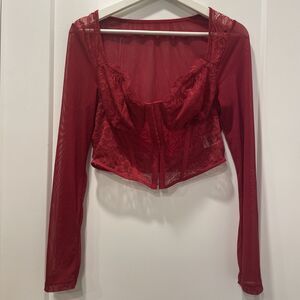 Womens Corset Top Bustier Large Partywear Lace Coquette Festival Valentines Day